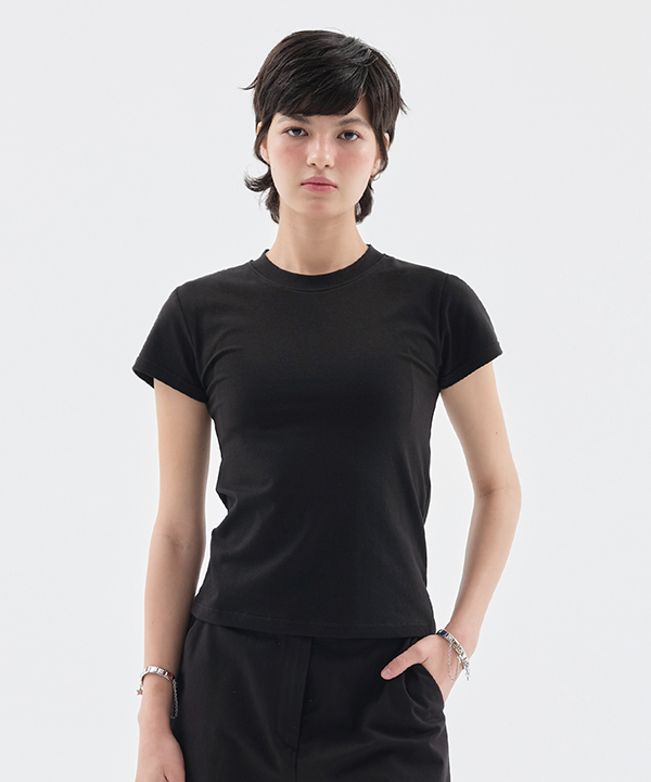 NOI1262 back logo span t-shirts (black)